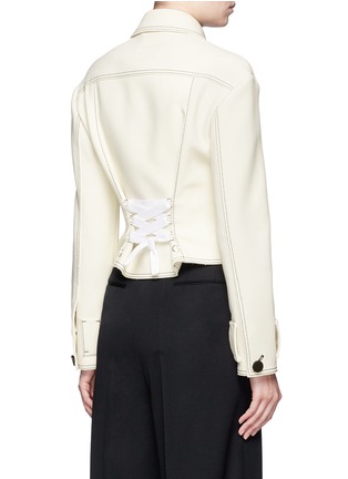 Back View - Click To Enlarge - PROENZA SCHOULER - Lace-up cropped jacket