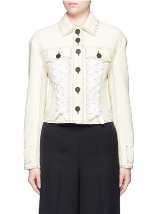 Main View - Click To Enlarge - PROENZA SCHOULER - Lace-up cropped jacket