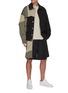Figure View - Click To Enlarge - FENG CHEN WANG - Deconstructed Contrast Panel Layered Wool Blend Shorts