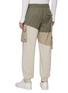 Back View - Click To Enlarge - FENG CHEN WANG - Deconstructed Contrast Panel Cotton Cargo Jogger Pants