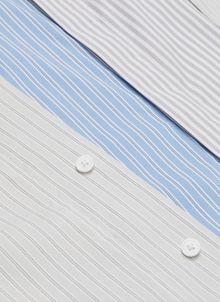  - FENG CHEN WANG - Double Layered Contrast Panel Stripe Shirt