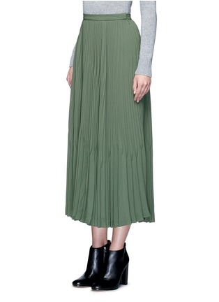 Front View - Click To Enlarge - THEORY - 'Laire' pleat crepe maxi skirt