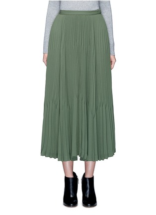 Main View - Click To Enlarge - THEORY - 'Laire' pleat crepe maxi skirt