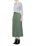 Figure View - Click To Enlarge - THEORY - 'Laire' pleat crepe maxi skirt