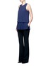 Figure View - Click To Enlarge - THEORY - 'Anastaza' pleat hem crepe top