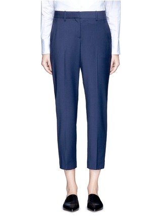 Main View - Click To Enlarge - THEORY - 'Trecca' cropped virgin wool blend suiting pants