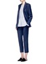 Figure View - Click To Enlarge - THEORY - 'Trecca' cropped virgin wool blend suiting pants