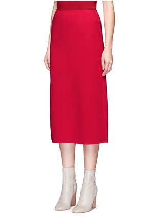 Front View - Click To Enlarge - THEORY - 'Kizel' high waist double face virgin wool skirt