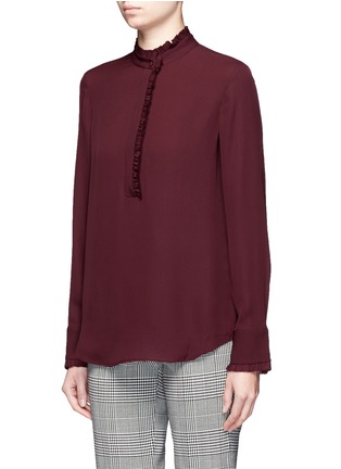 Front View - Click To Enlarge - THEORY - 'Eilliv' ruffle silk georgette blouse