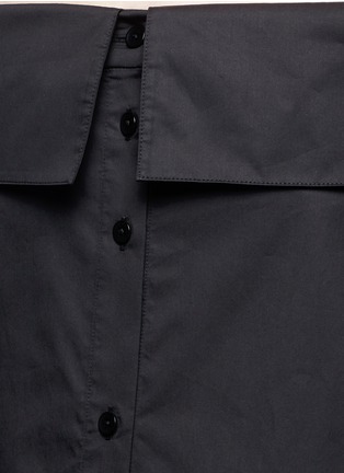 Detail View - Click To Enlarge - TIBI - Cotton poplin off-shoulder shirt top