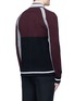 Back View - Click To Enlarge - GIVENCHY - Colourblock and stripe jacket cardigan