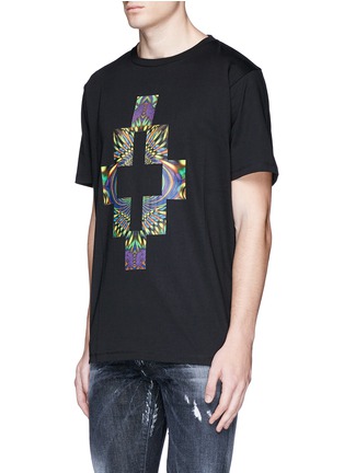 Front View - Click To Enlarge - MARCELO BURLON - 'Mercedario' psychedelic logo print T-shirt