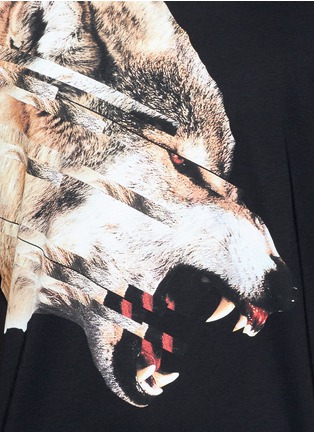 Detail View - Click To Enlarge - MARCELO BURLON - 'Cruces' animal print T-shirt