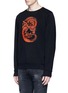 Front View - Click To Enlarge - MARCELO BURLON - 'Bayo' snake embroidery sweatshirt