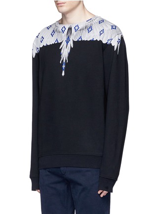 Front View - Click To Enlarge - MARCELO BURLON - 'Pelarco' wing print sweatshirt