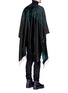 Back View - Click To Enlarge - MARCELO BURLON - 'Aserel' reversible wing jacquard poncho