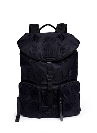 Main View - Click To Enlarge - MARCELO BURLON - 'Pissis' icon patch backpack