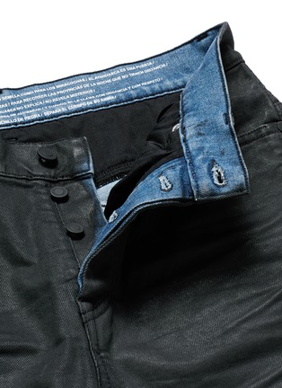 Detail View - Click To Enlarge - MARCELO BURLON - Slim fit overdye biker jeans