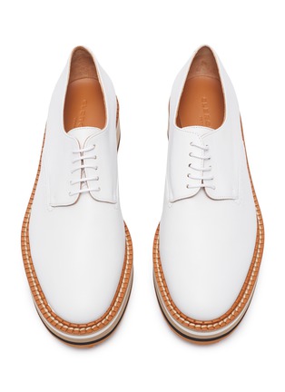 Detail View - Click To Enlarge - CLERGERIE - 'Brook' Lambskin Leather Platform Derby Shoes