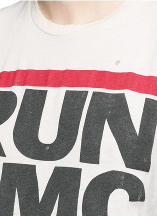 Detail View - Click To Enlarge - MADEWORN - 'Run DMC' hand distressed slogan T-shirt