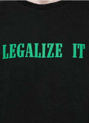 Detail View - Click To Enlarge - PALM ANGELS - 'LEGALIZE IT' print T-shirt
