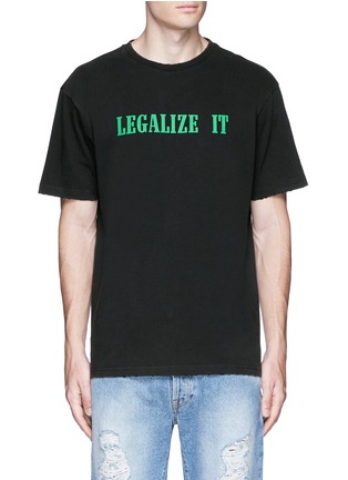 Main View - Click To Enlarge - PALM ANGELS - 'LEGALIZE IT' print T-shirt