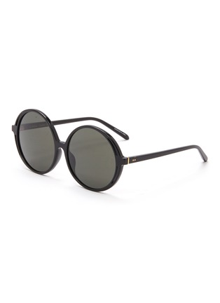 Main View - Click To Enlarge - LINDA FARROW - Round acetate frame sunglasses