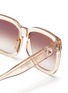 Detail View - Click To Enlarge - LINDA FARROW - 'Freya' oversized square frame sunglasses