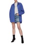 Figure View - Click To Enlarge - BALENCIAGA - Logo jacquard denim mini skirt