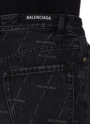 Detail View - Click To Enlarge - BALENCIAGA - Logo Print Denim Mini Skirt