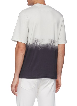 Back View - Click To Enlarge - THEORY - 'Casey' Gradient Effect Bicolour Cotton T-shirt