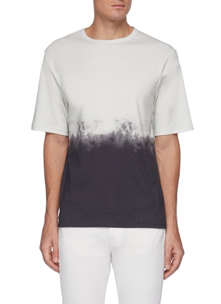Main View - Click To Enlarge - THEORY - 'Casey' Gradient Effect Bicolour Cotton T-shirt
