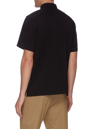 Back View - Click To Enlarge - THEORY - Irving' Vertical Stripe Short Sleeve Shirt