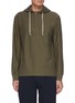 Main View - Click To Enlarge - THEORY - 'Benton' Half Button Front Cotton Hoodie