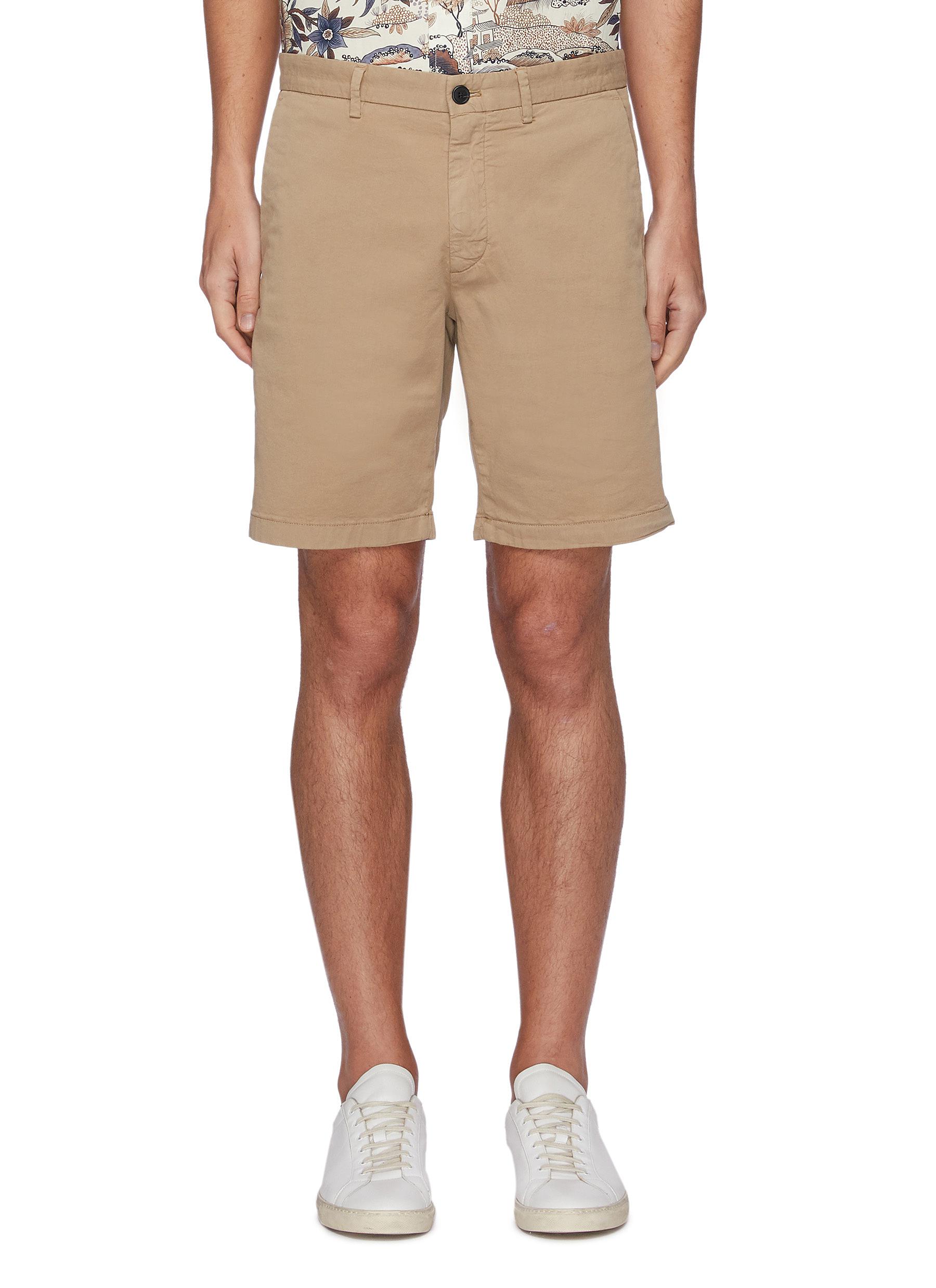 Theory Zaine Patton Slim Fit Shorts In Neutral