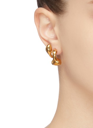 Figure View - Click To Enlarge - MISHO - Pebble' gold plated airpod earrings