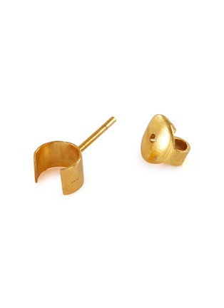 Detail View - Click To Enlarge - MISHO - Minimal Tiny' Tubular gold plated airpod earrings