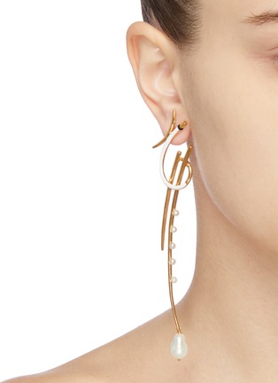 Figure View - Click To Enlarge - MISHO - Kt Ni' pearl gold plated earrings