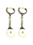 Main View - Click To Enlarge - TUKKA - Diamond Pearl Gold Silver Drop Earrings