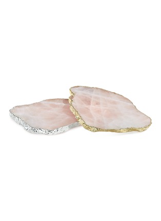 Main View - Click To Enlarge - ANNA BY RABLABS - Kiva Gold-plated Rose Quartz Large Platter
