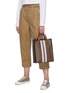 Front View - Click To Enlarge - BURBERRY - Mixed Anagram Print Canvas Tote