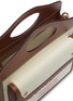 Detail View - Click To Enlarge - BURBERRY - 'Mini Pocket' Horseferry Logo Print Leather Trim Canvas Tote