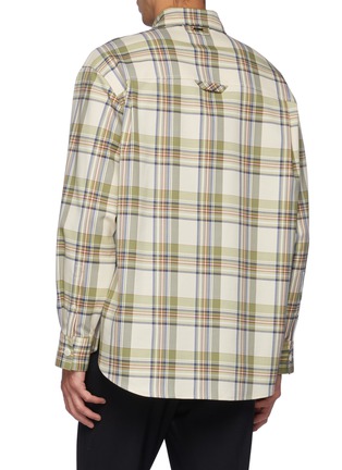 Back View - Click To Enlarge - SOLID HOMME - Check Long Sleeve Shirt