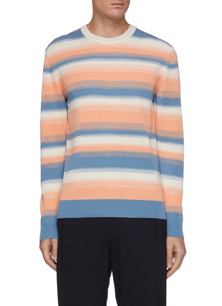 Main View - Click To Enlarge - SOLID HOMME - Striped wool sweater