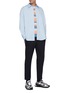 Figure View - Click To Enlarge - SOLID HOMME - Striped wool sweater