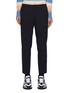 Main View - Click To Enlarge - SOLID HOMME - Waist zipper detail wool pants