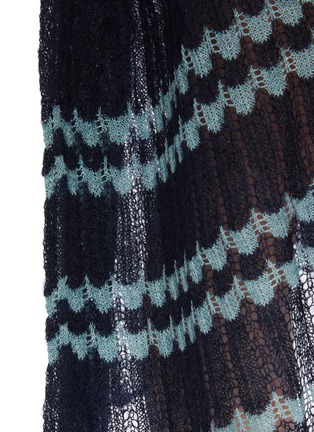 Detail View - Click To Enlarge - SWAYING - Asymmetric Stripe Hem Sleeveless Knit Maxi Dress
