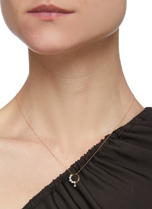 Figure View - Click To Enlarge - PERSÉE PARIS - 'The Rain Song' diamond pearl 18k gold pendant necklace