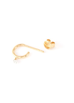 Detail View - Click To Enlarge - PERSÉE PARIS - 'Be My Baby' diamond 18k gold huggie single earring