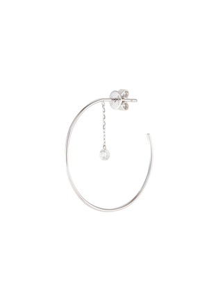 Main View - Click To Enlarge - PERSÉE PARIS - 'Encerclez-Moi' diamond 18k white gold hoop earring
